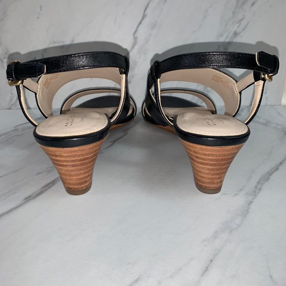 NWOT COLE HAAN  Grand 360 Black Leather Wedges - Picture 4 of 6